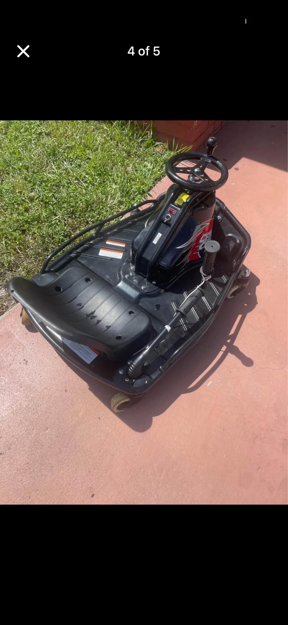 Crazy Cart DLX Go Kart | Electric Drift Cart | Iconic Wheeled Ride-On For Kids Age 9+ | Brodie Knob Steering | 250W/24V Motor | Up To 12 MPH, 40 Mins; 140 Lbs customer photo 1