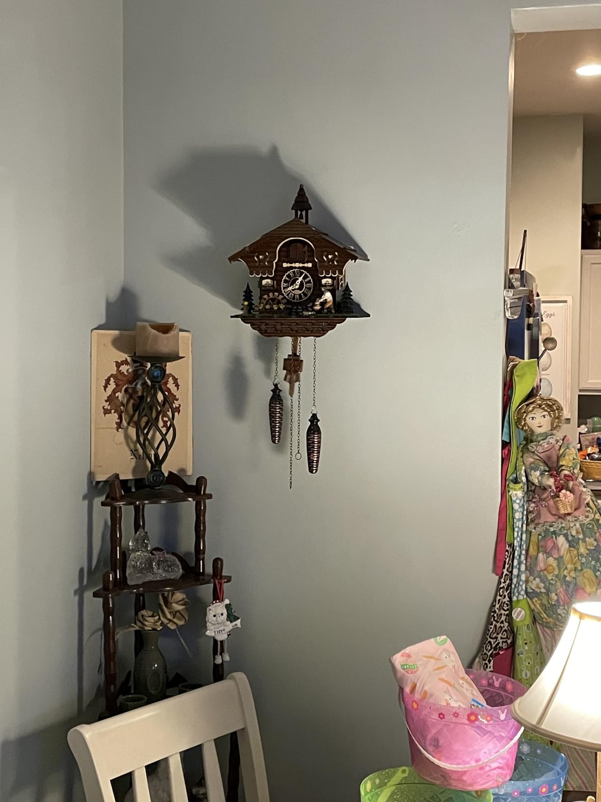 Trenkle Quartz Cuckoo Clock Black Forest House with Moving Wood Chopper and Mill Wheel, with Music TU 4217 QM customer photo 2