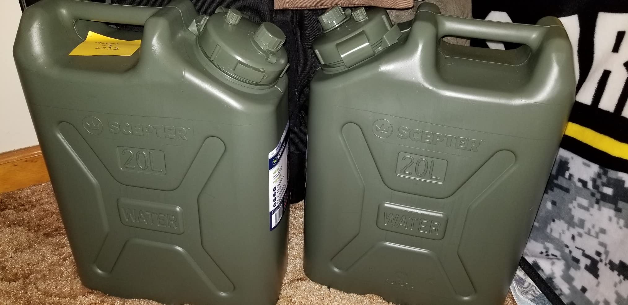 Scepter Portable Military Style Water Container for Camping & Outdoors, 5 Gallon, Green - Heavy-Duty Plastic Beverage and Hydration Dispenser for Outdoor Trip | Portable Heavy-Duty Plastic Beverage & Hydration Dispenser for Camping, Outdoor Trips, and Emergency Use customer photo 1