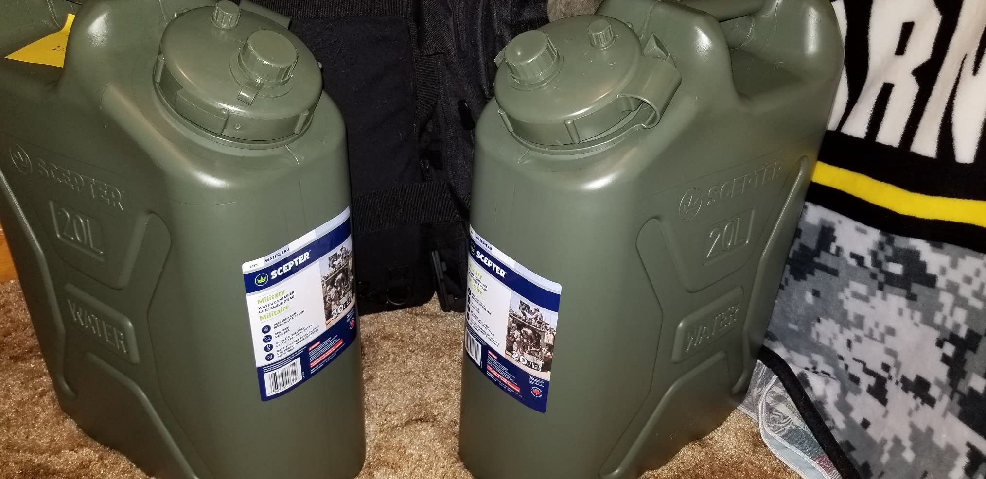 Scepter Portable Military Style Water Container for Camping & Outdoors, 5 Gallon, Green - Heavy-Duty Plastic Beverage and Hydration Dispenser for Outdoor Trip | Portable Heavy-Duty Plastic Beverage & Hydration Dispenser for Camping, Outdoor Trips, and Emergency Use customer photo 2