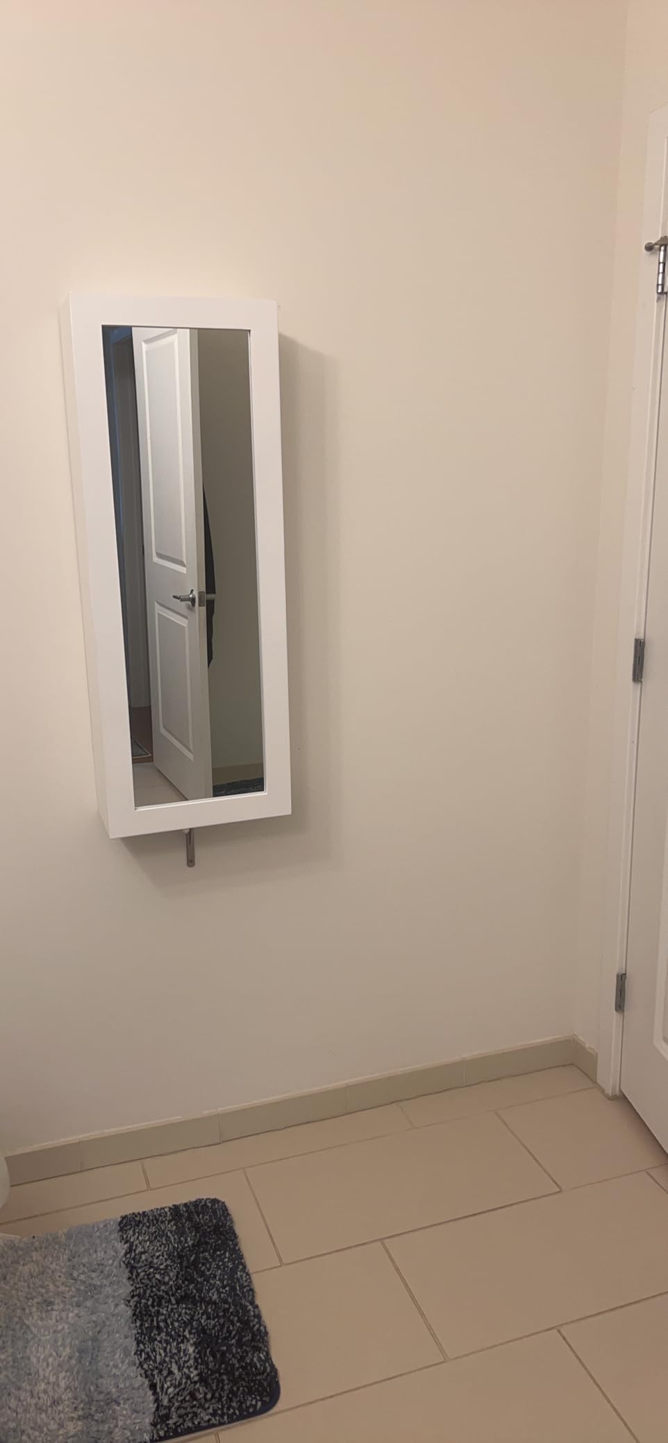 Wall Mounted Ironing Board with Storage Cabinet,Built in Ironing Board & Folding Support Leg, Wall-Mounted Mirrors for Home, Apartment & Small Spaces customer photo 1