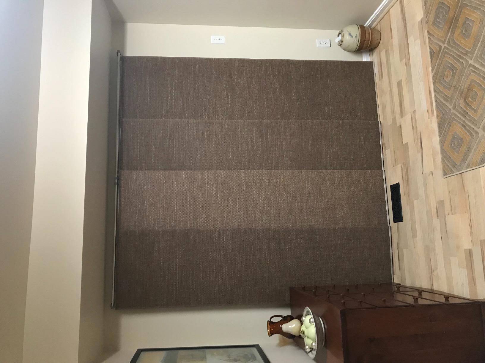 CHICOLOGY Panel Track Blinds, Weave White, 86