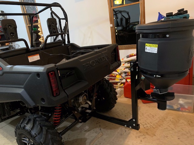 Buyers Products UTVS16 UTV/ ATV Broadcast Spreader, 150 lb Capacity, Receiver Hitch Mount, for Salt, Grass, Seed, Fertilizer & Feed, Adjustable Flow Gate, 12V Motor, Poly Hopper w/ Lid, All‑Season Use customer photo 2