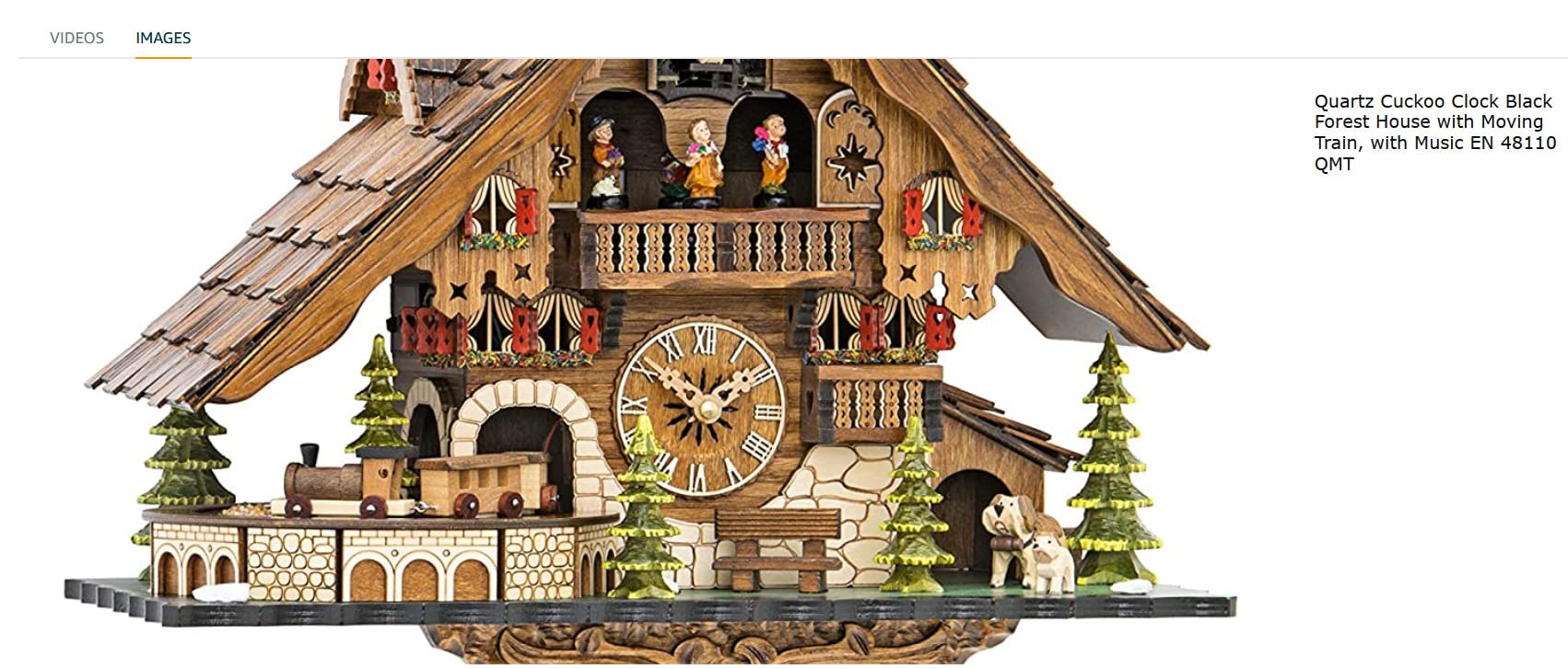 Engstler Quartz Cuckoo Clock Black Forest House with Moving Train, with Music EN 48110 QMT customer photo 1