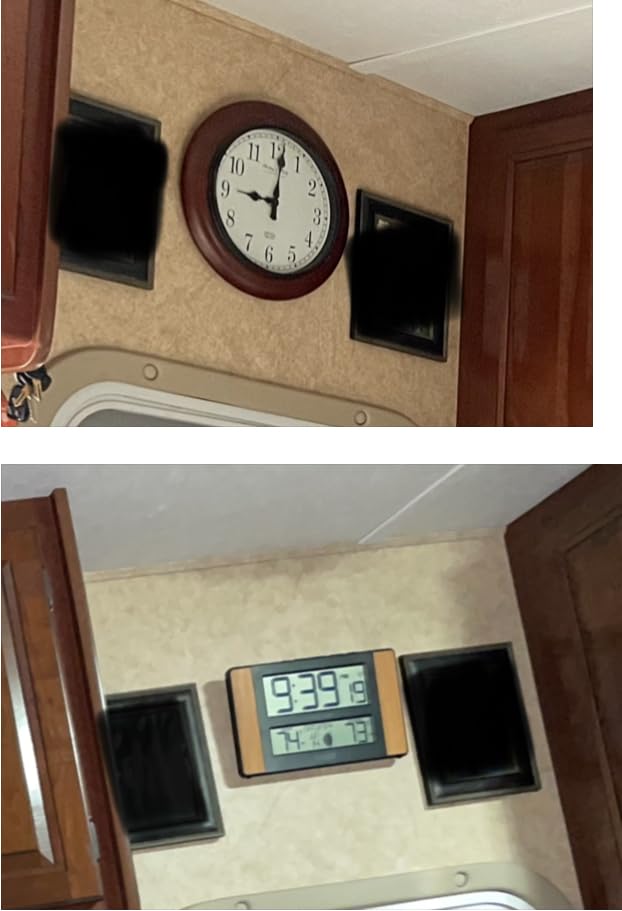 La Crosse Technology Atomic Digital Clock with Outdoor Temperature, Wood Oak, 0 customer photo 2