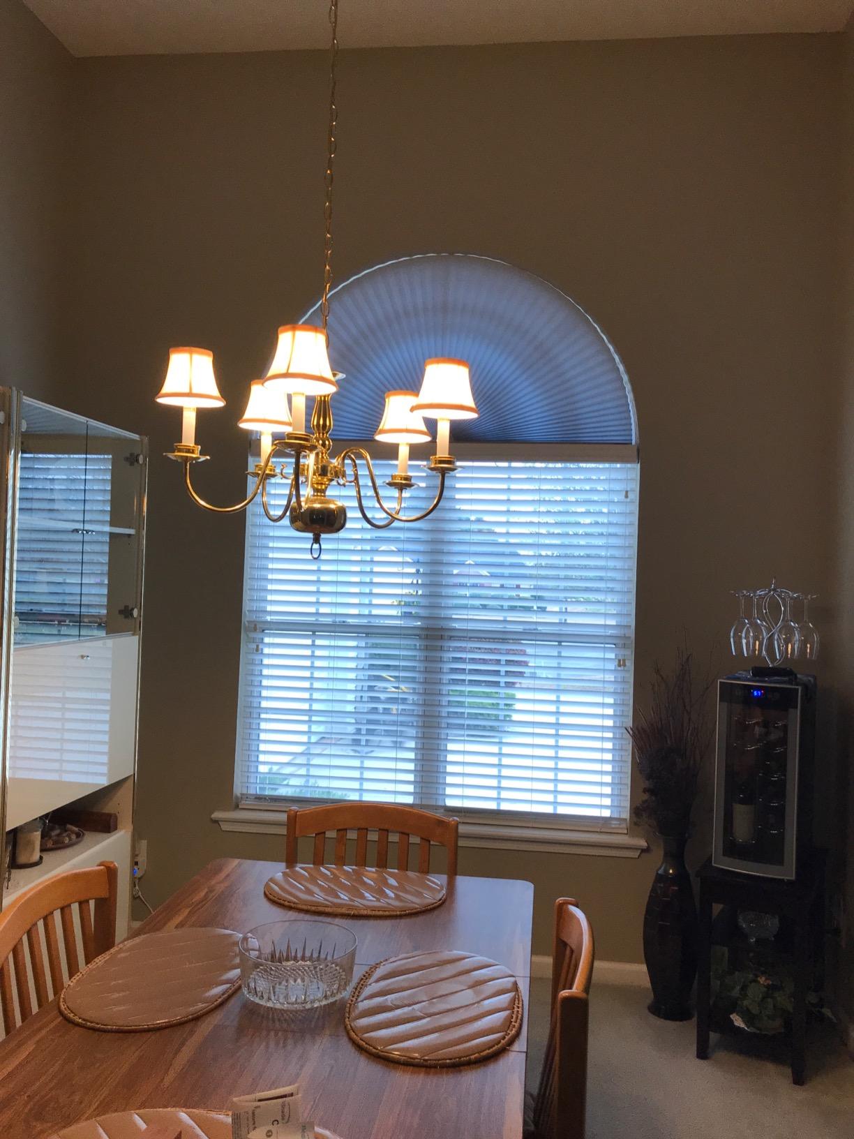 Redi Shade No Tools Original Arch Fabric Light Blocking Pleated Shade customer photo 1