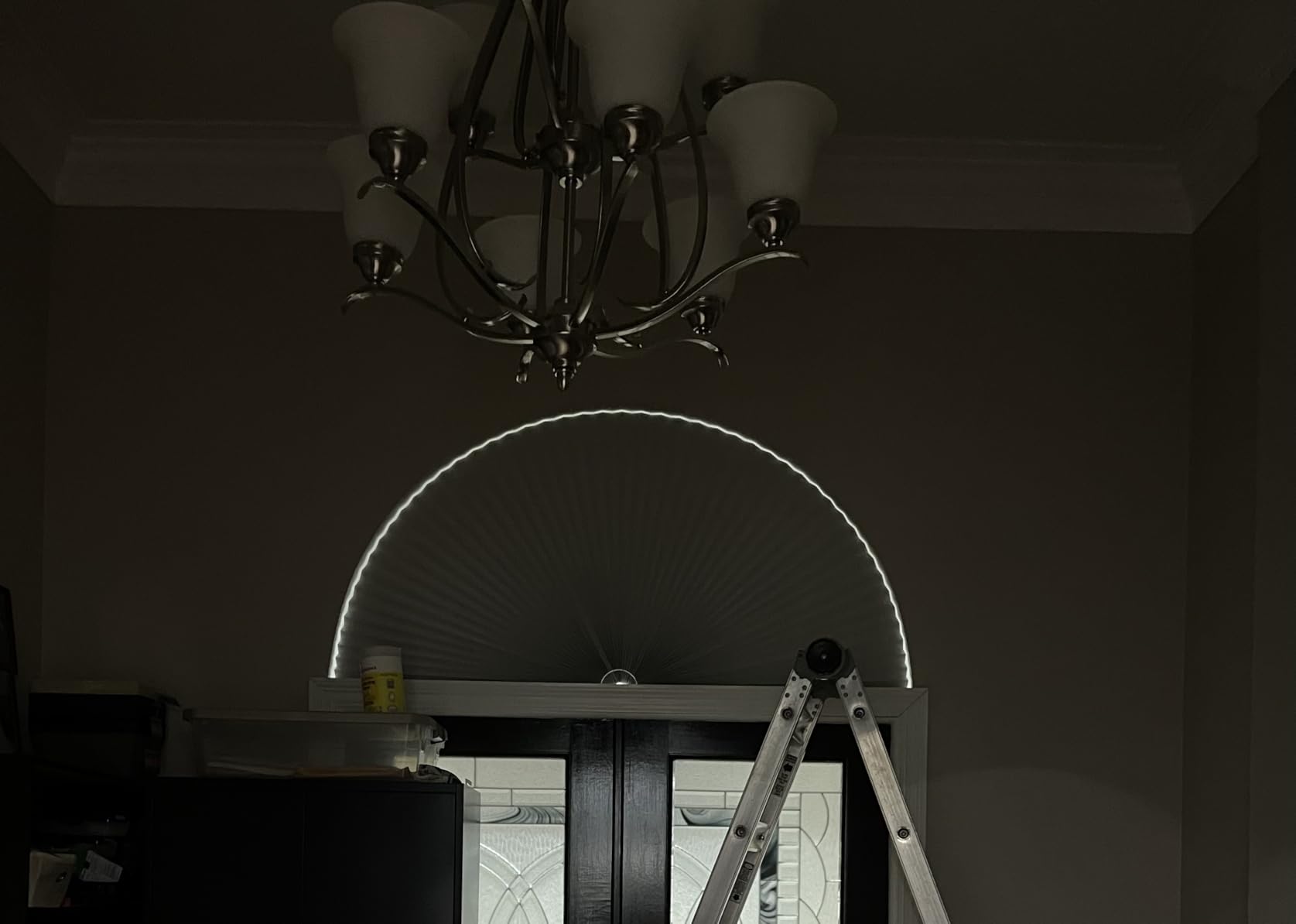 Redi Shade No Tools Original Arch Fabric Light Blocking Pleated Shade customer photo 2