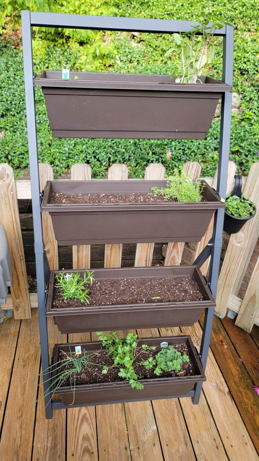 6-Ft Raised Garden Bed - Vertical Garden Freestanding Elevated Planter with 4 Container Boxes - Good for Patio or Balcony Indoor and Outdoor - Perfect to Grow Vegetables Herbs Flowers customer photo 1