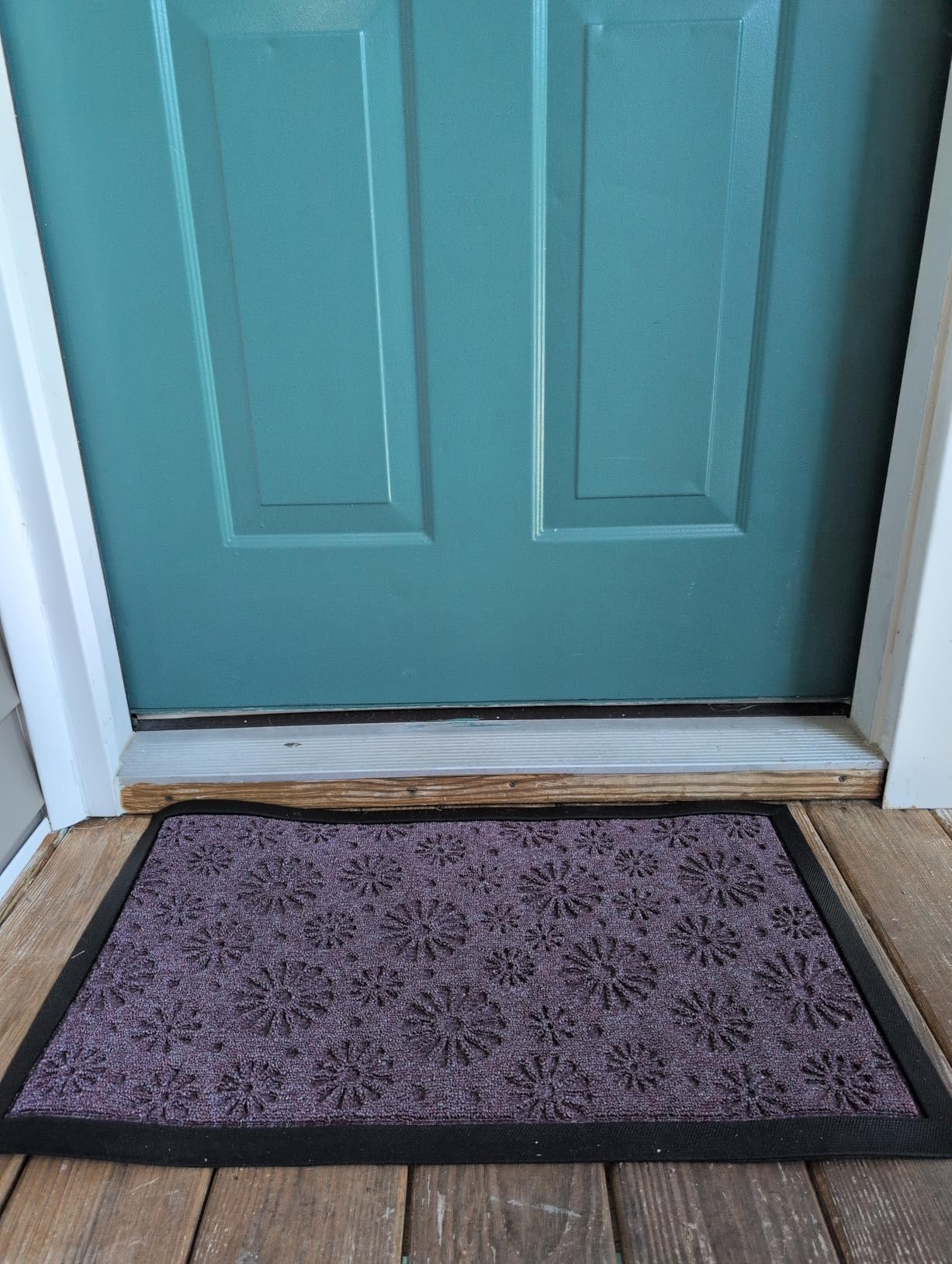 GORILLA GRIP WeatherMAX Door Mat, Indoor Outdoor, 29x17, Latte Quatrefoil customer photo 1