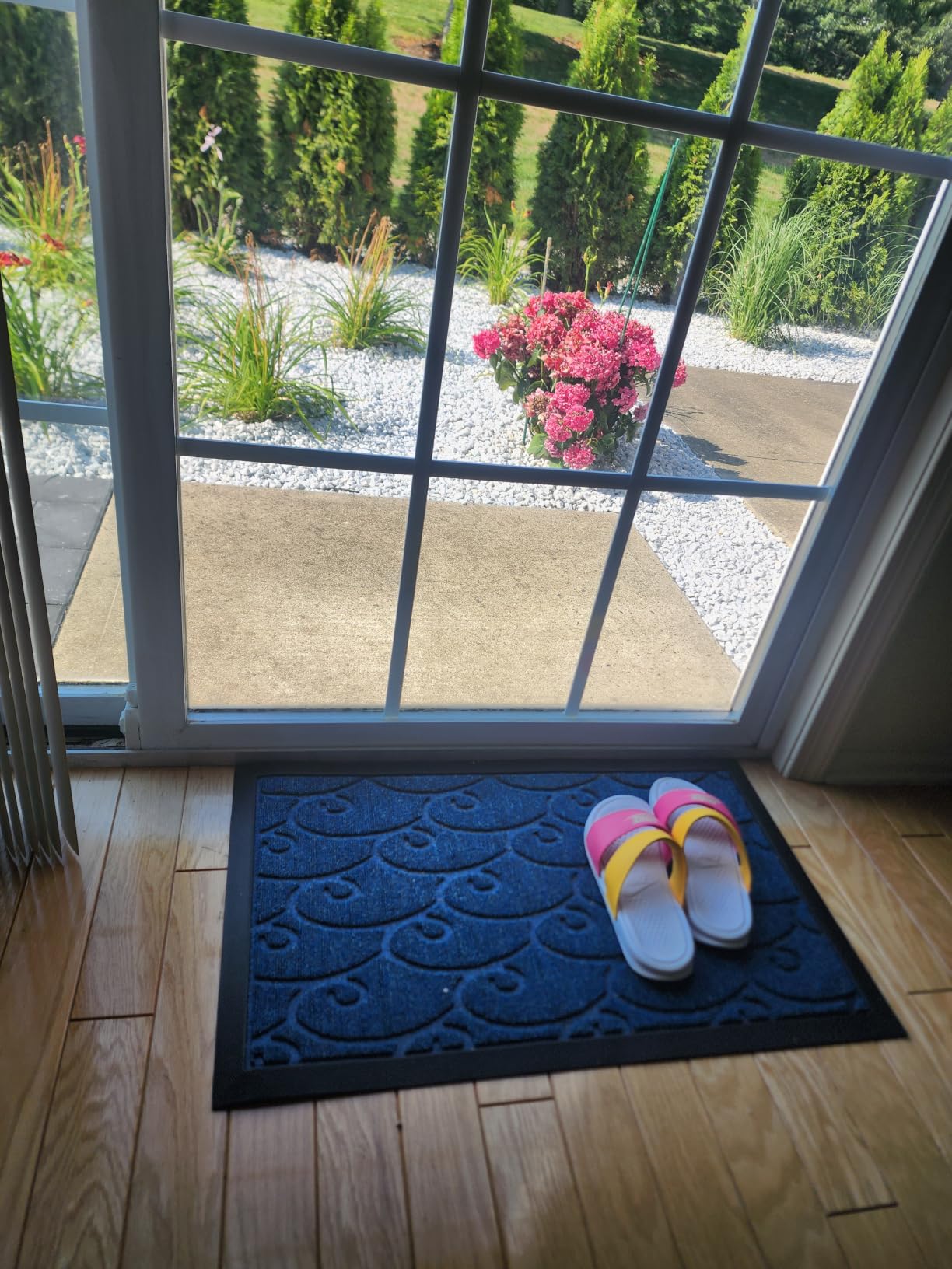 GORILLA GRIP WeatherMAX Door Mat, Indoor Outdoor Use, 29x17 Gray Diamond | 100% Waterproof Outdoor Doormat, US Designed, Stain and Fade Resistant, Low Profile Front Door Mat, Easy to Clean Welcome Mat customer photo 1