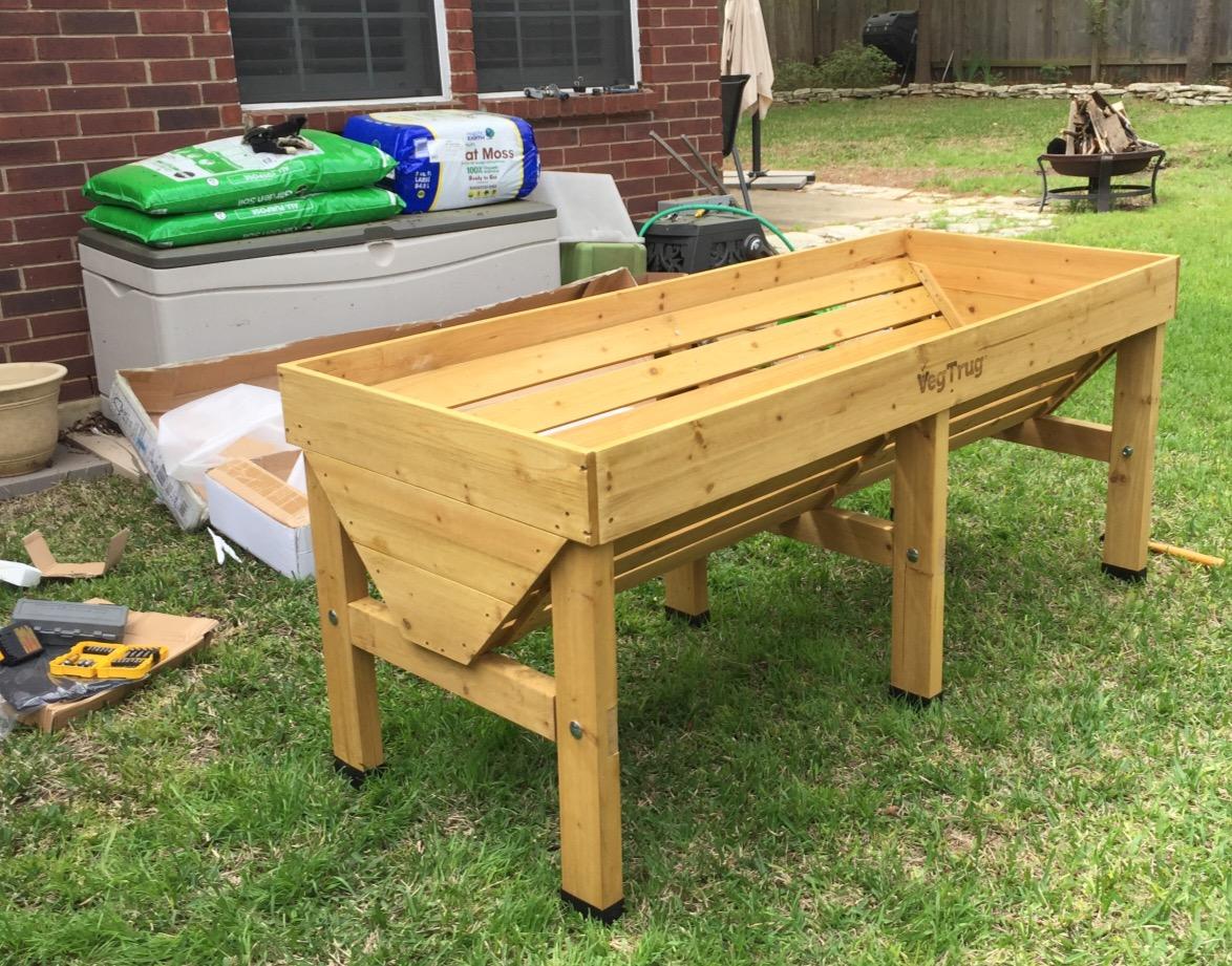 VegTrug Classic Raised Bed, Grey Wash, Small 1m - Cedar Wood V-Shaped Raised Garden Bed for Outdoor Gardening - Ergonomic Design for Balcony, Patio & Small Spaces customer photo 1