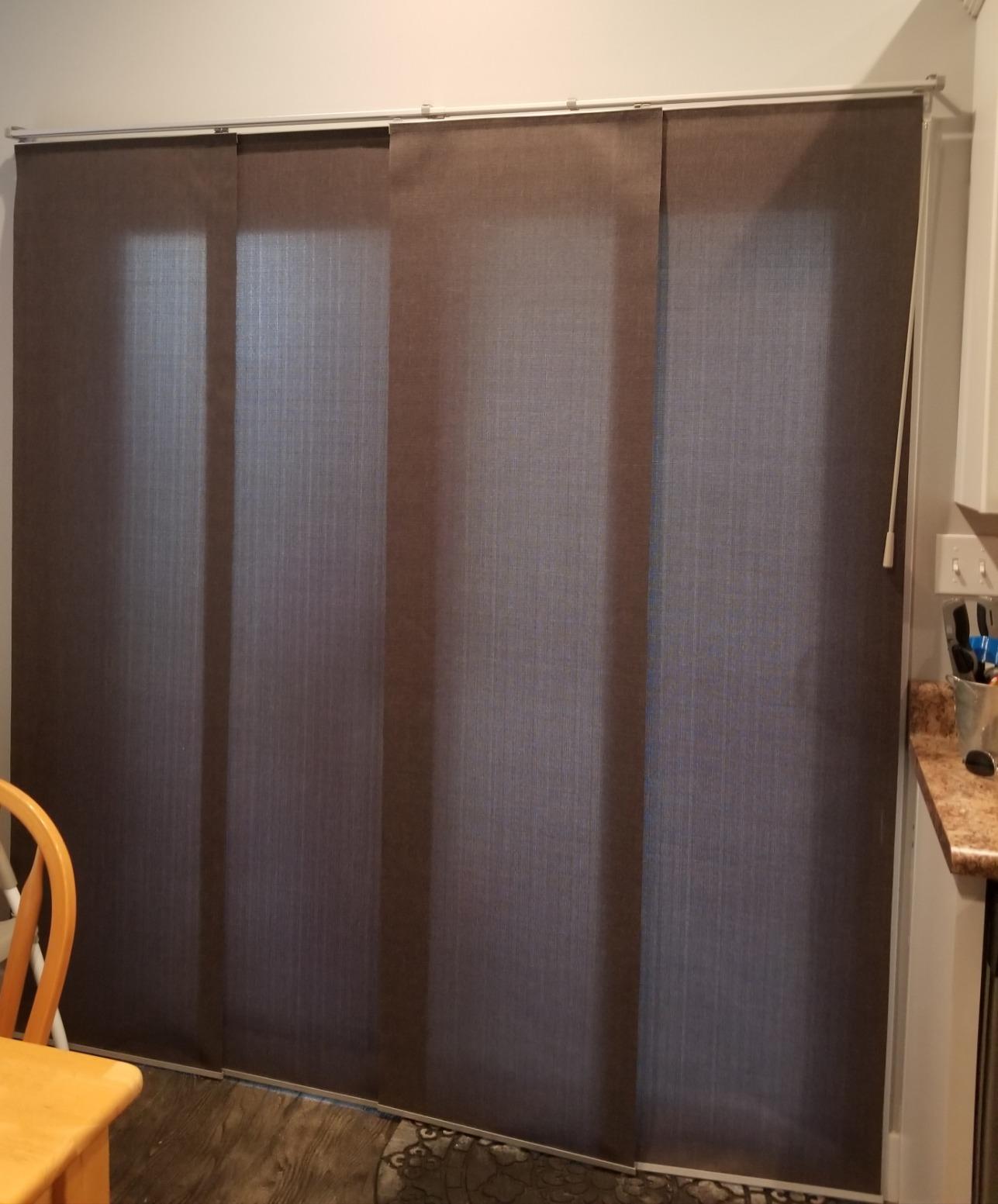 CHICOLOGY Panel Track Blinds, Weave Grey, 86