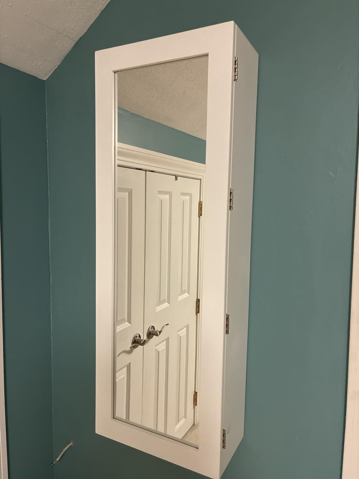 Ironing Board Cabinet with Storage for Laundry Room,White customer photo 2