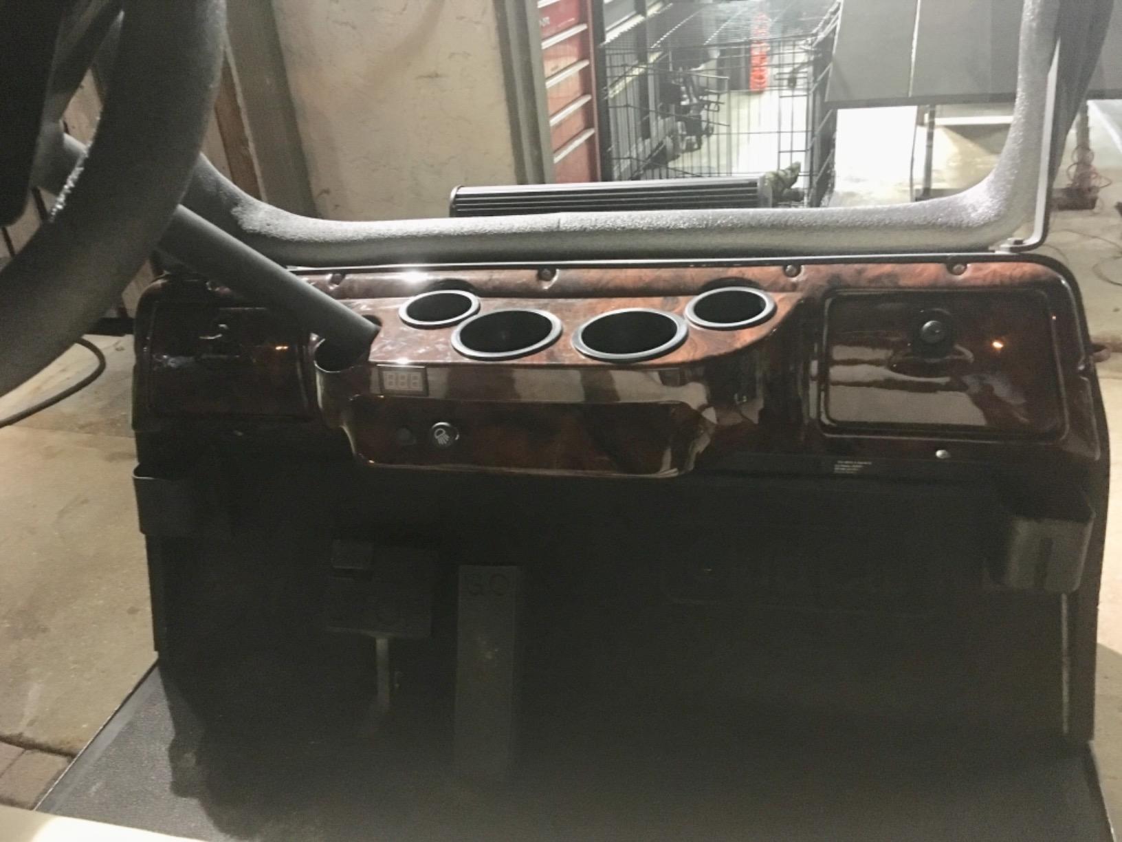 Dark Burled Woodgrain Full Dash Panel for Club Car DS (1981+) - 4 Cupholders, 2 Locking Glove Boxes, OEM-Style Finish customer photo 1