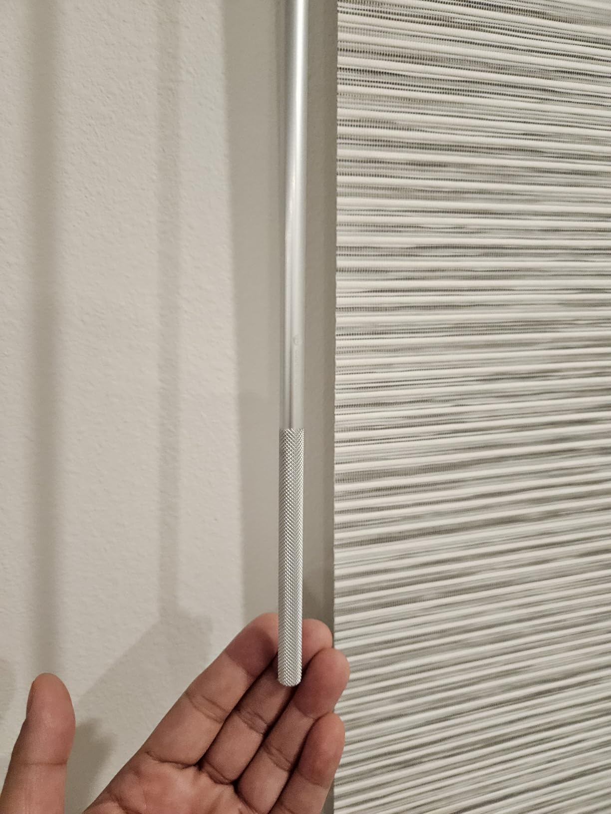 GoDear Design Woven Panel Track Blinds, Marble customer photo 2