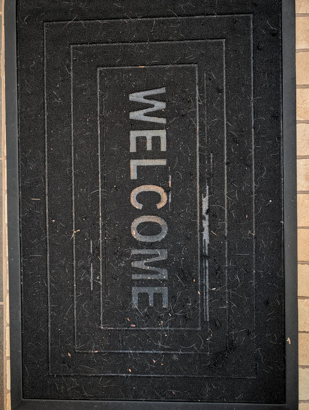 GORILLA GRIP WeatherMAX Door Mat, Indoor Outdoor Use, 35x23, Gray Diamond customer photo 1