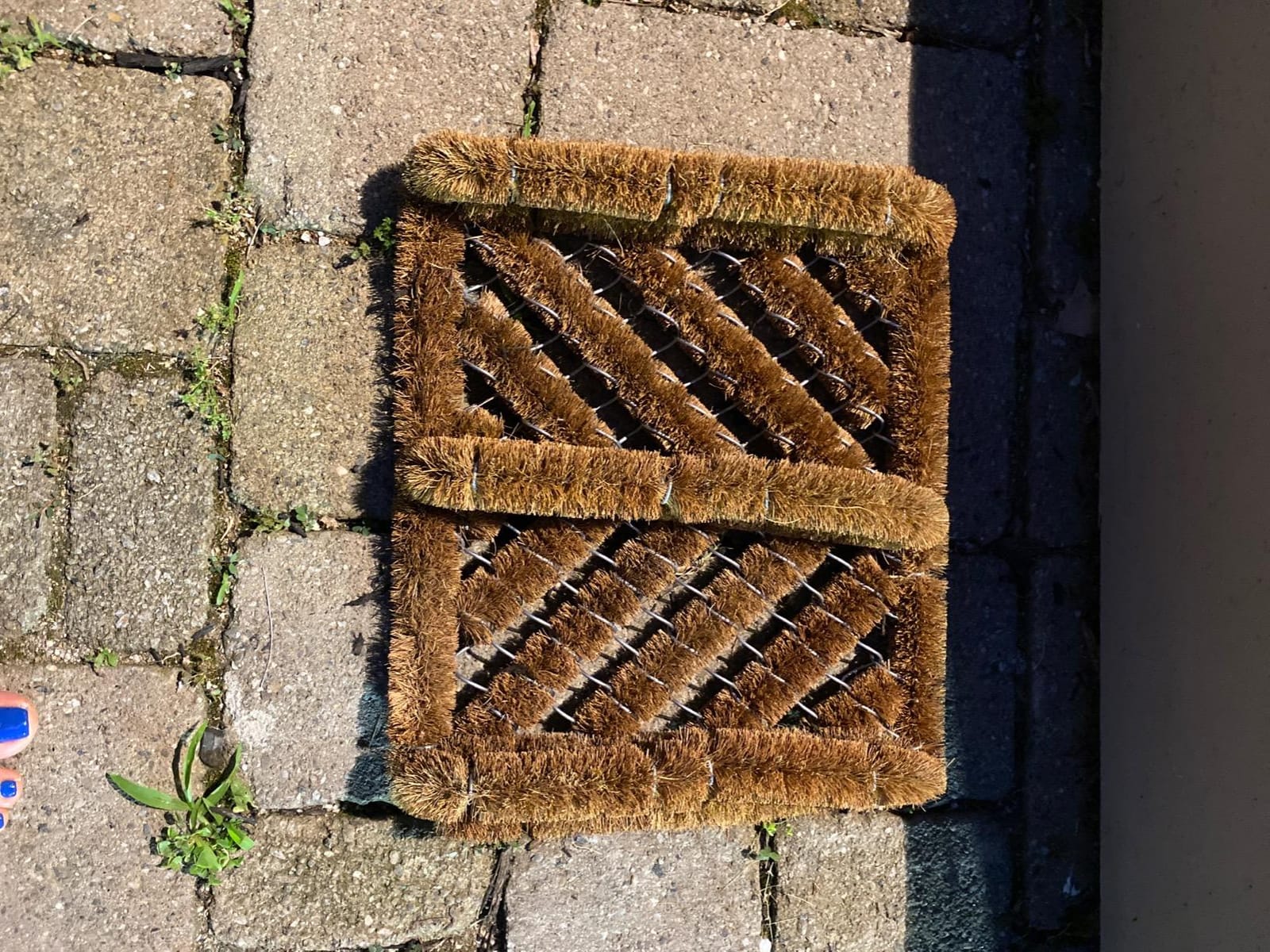 NINAMAR Natural Coir Boot Scraper Door Mat - 13 x 12 inch customer photo 1