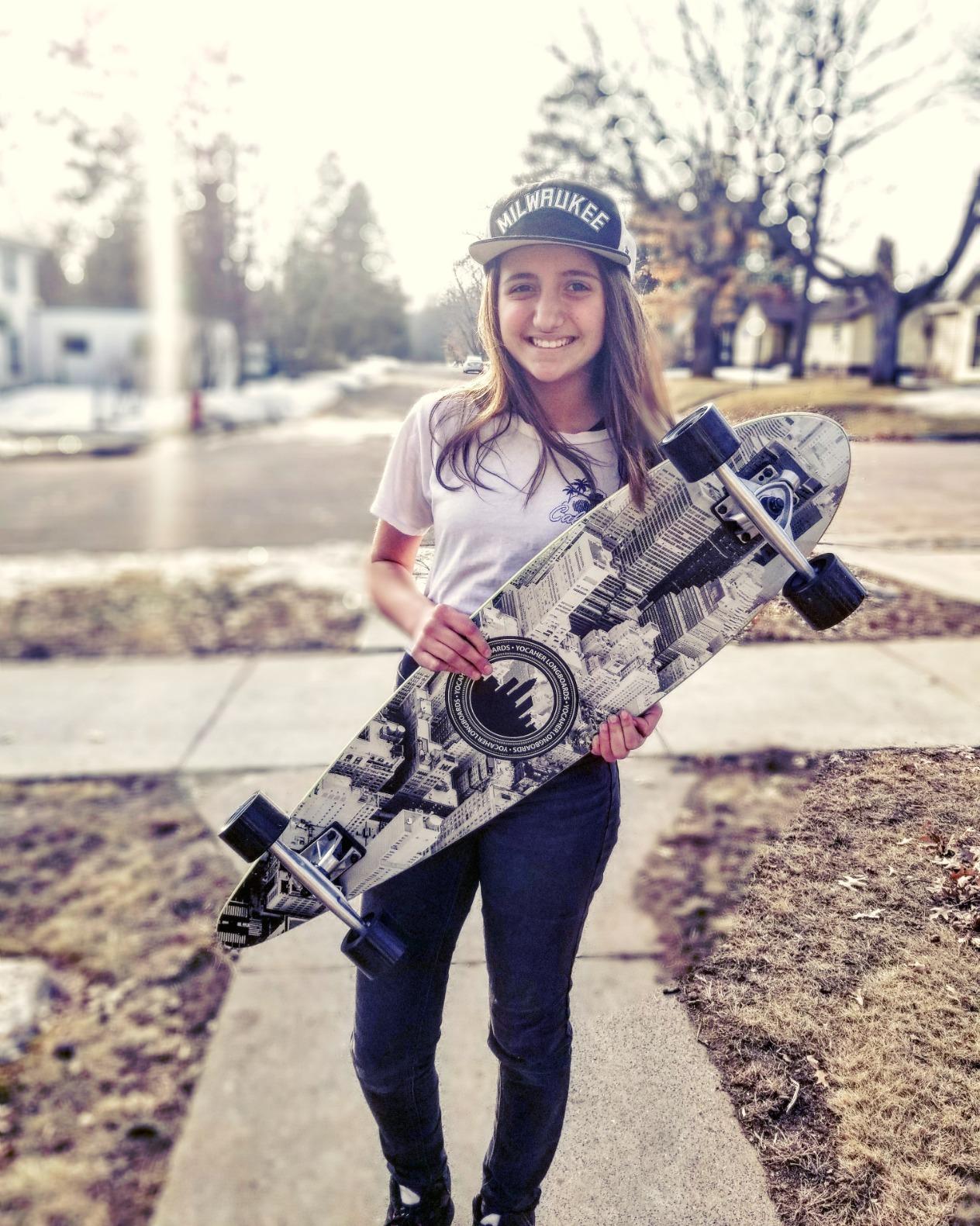 Yocaher Complete Pintail Longboard Skateboards w/Premium Grip Tape, Aluminum Truck, ABEC-9 Bearings, 71mm Skateboard Wheels customer photo 1