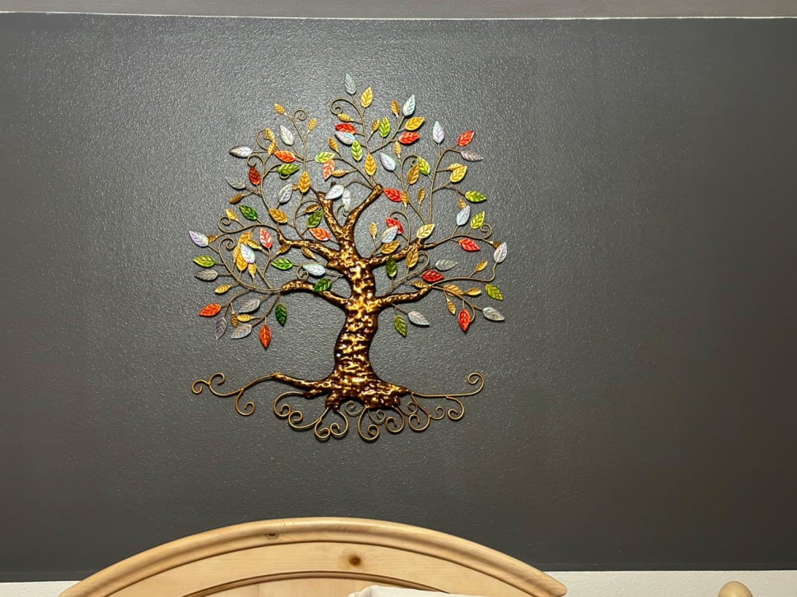 Metal Tree Wall Sculpture, Gold Tree Home DecorTree of Life customer photo 1