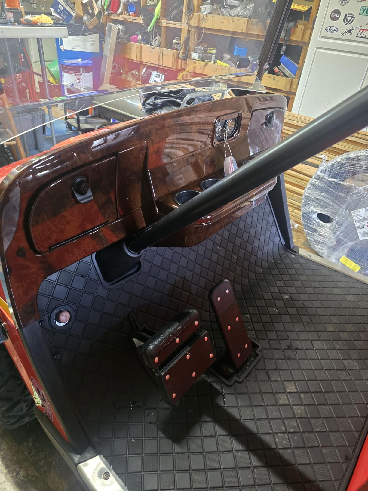 Buggies Unlimited EZGO TXT Golf Cart Woodgrain Dash Cover Assembly with Locking Doors | Compatible with TXT (94-13) & Medalist (94-96) Models customer photo 1