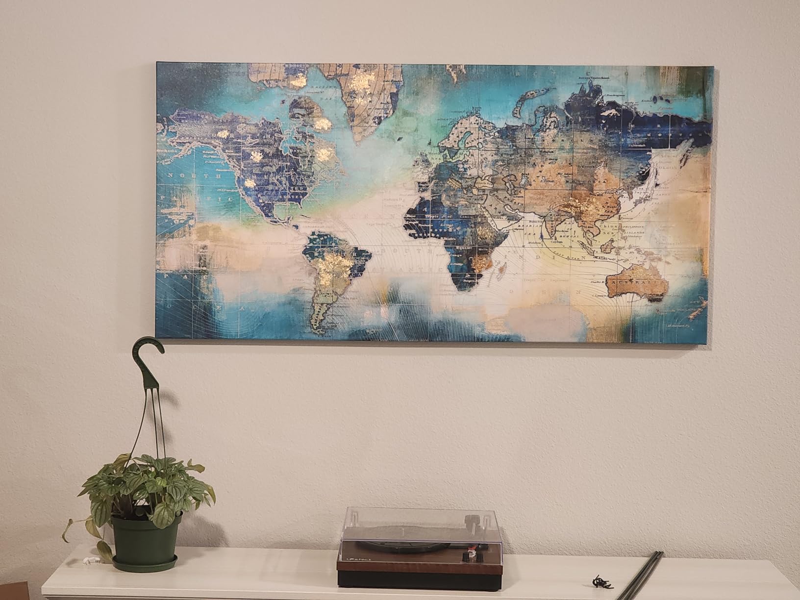 Pogusmavi Canvas Wall Art for Living Room - World Map Wall Decor - Large Wall Art for Bedroom - Office Artwork - Map Wall Art 16