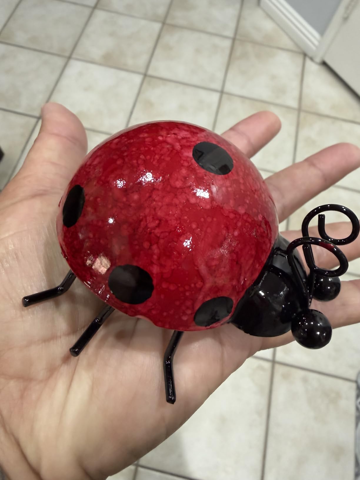 Metal Garden Wall Art Decorative Set of 4 Cute Ladybugs customer photo 1