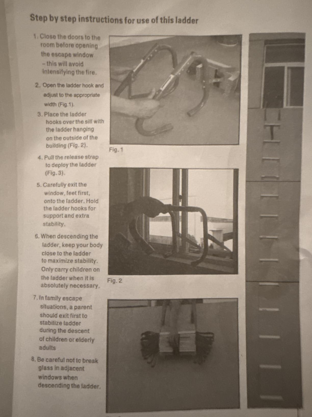 Emergency Fire Escape Ladder 2 Story,15 Ft customer photo 2