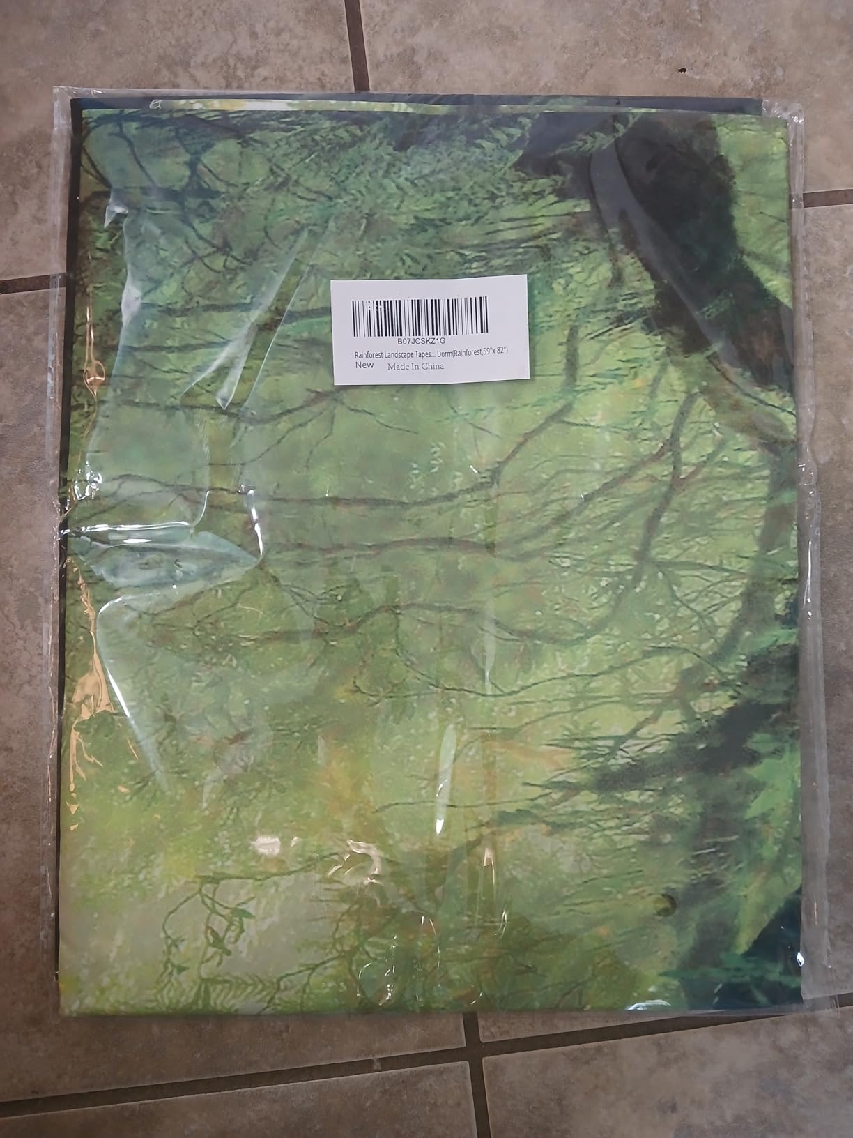 Leofanger Misty Forest Tapestry Nature Green Tree Wall Tapestry Virgin Rainforest Landscape Wall Hanging for Bedroom Living Room (51.2