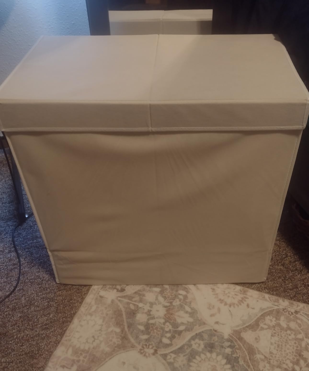 Simple Houseware Double Laundry Hamper with Lid & Removable Bags, Dark Gray customer photo 2