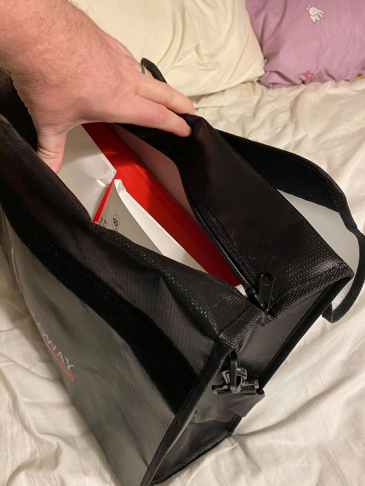 ROLOWAY Large (17 x 12 x 5.8 inches) Fireproof Bag, Water Resistant Fireproof Document Bag Safe for Money, Documents and Valuables Storage customer photo 2