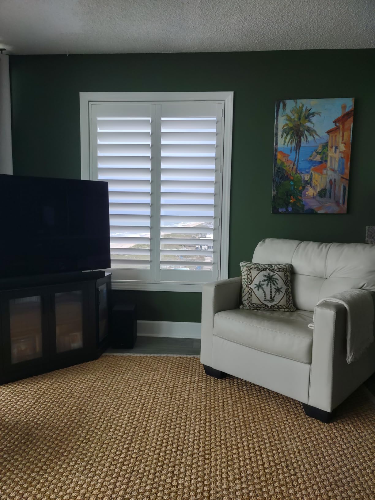 Suncraft Shutters -Plantation Shutters –Custom Made Window Blinds – No Front Tilt Rod - Easy DIY Installation – Interior Plantation Shutters -Privacy Blinds for Kitchen, Bath, Bedroom customer photo 1