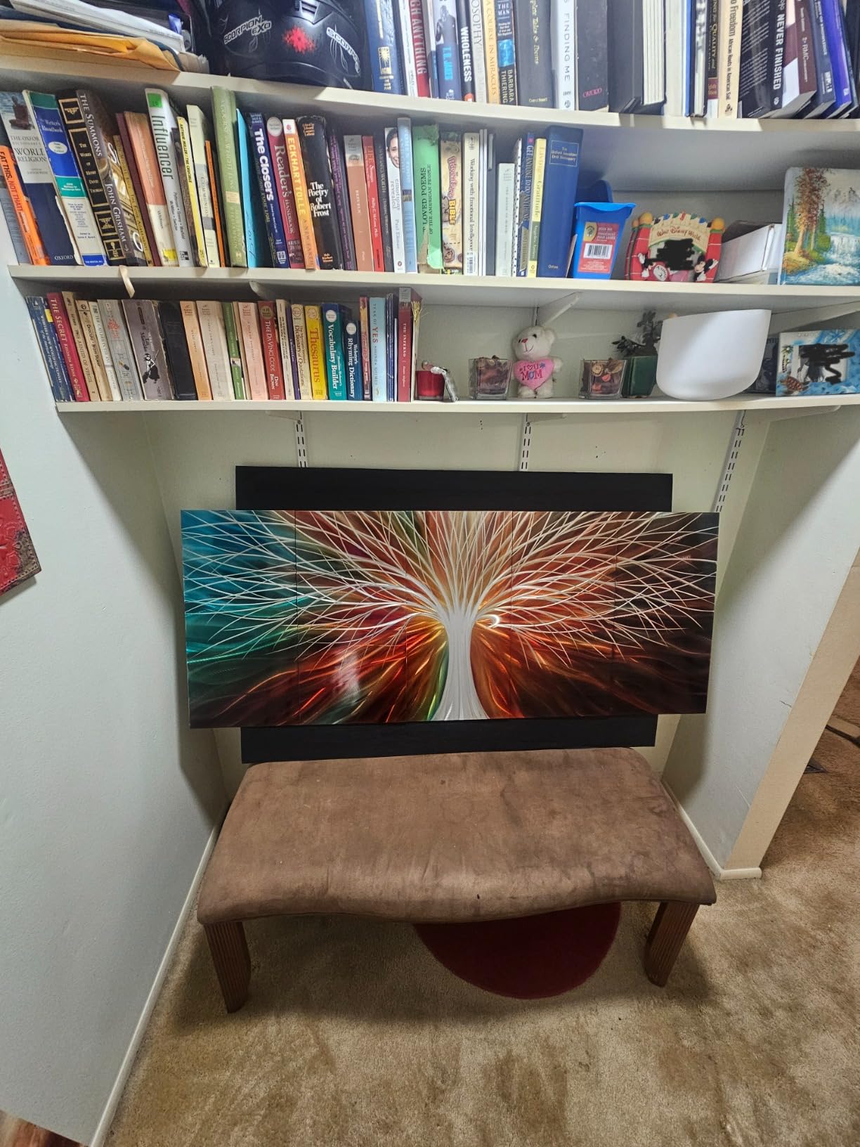 Yihui Arts Abstract Metal Wall Art - Tree Of Life Hand Crafted 5 Pieces Panels Large Big Unique 3D Aluminum Modern Contemporary Home Accent customer photo 1