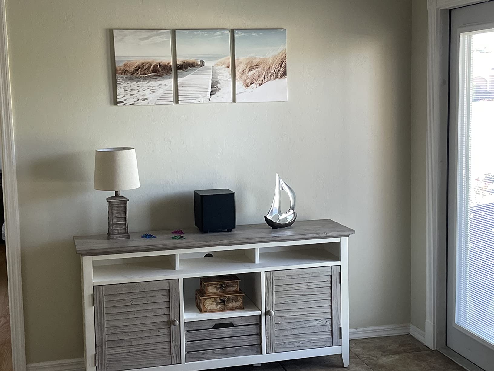 Hardy Gallery Beach Boardwalk Canvas Wall Art Coastal Decor 3 Panels customer photo 2