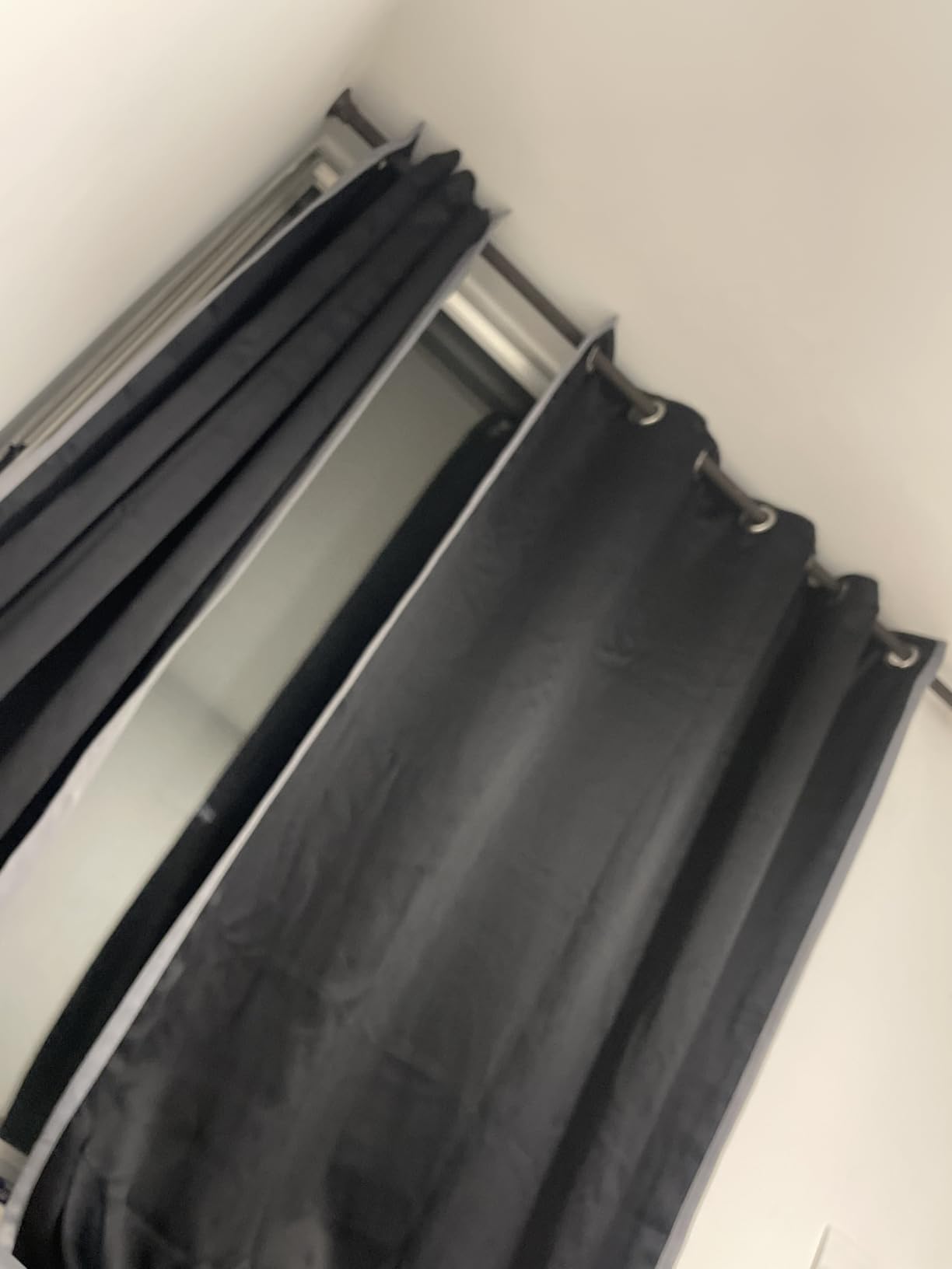 Yakamok Grey 100% Blackout Patio Door Curtain Panels W100 x L84, 1 Panel | Noise Reducing Barrier Panel for Sliding Glass Door, 2 Thick Layers Heat Full Light Blocking Patio Door Drapery customer photo 1