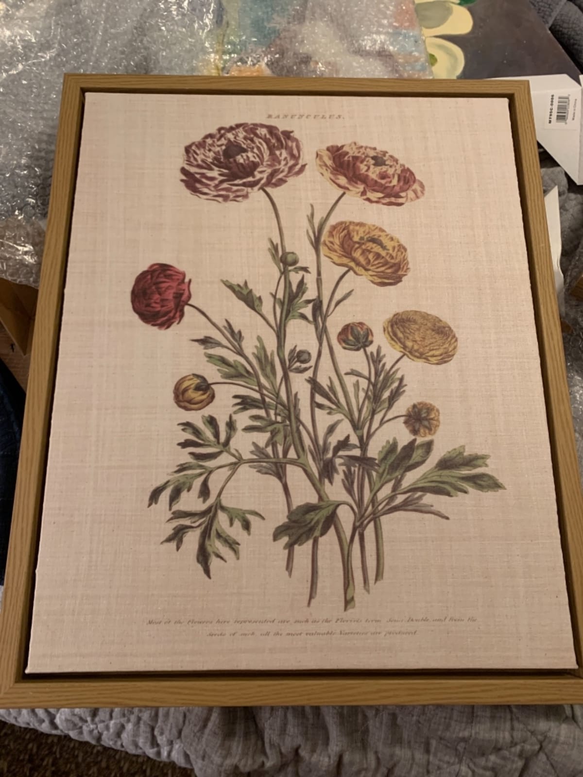 Madison Park Botanical Wall Art Living Room Decor - Vintage Floral Linen Canvas Framed Wall Art Farmhouse Lifestyle Home Office Wall Decor, Ready to Hang Painting for Bedroom, Herbal, Green 4 Piece customer photo 2