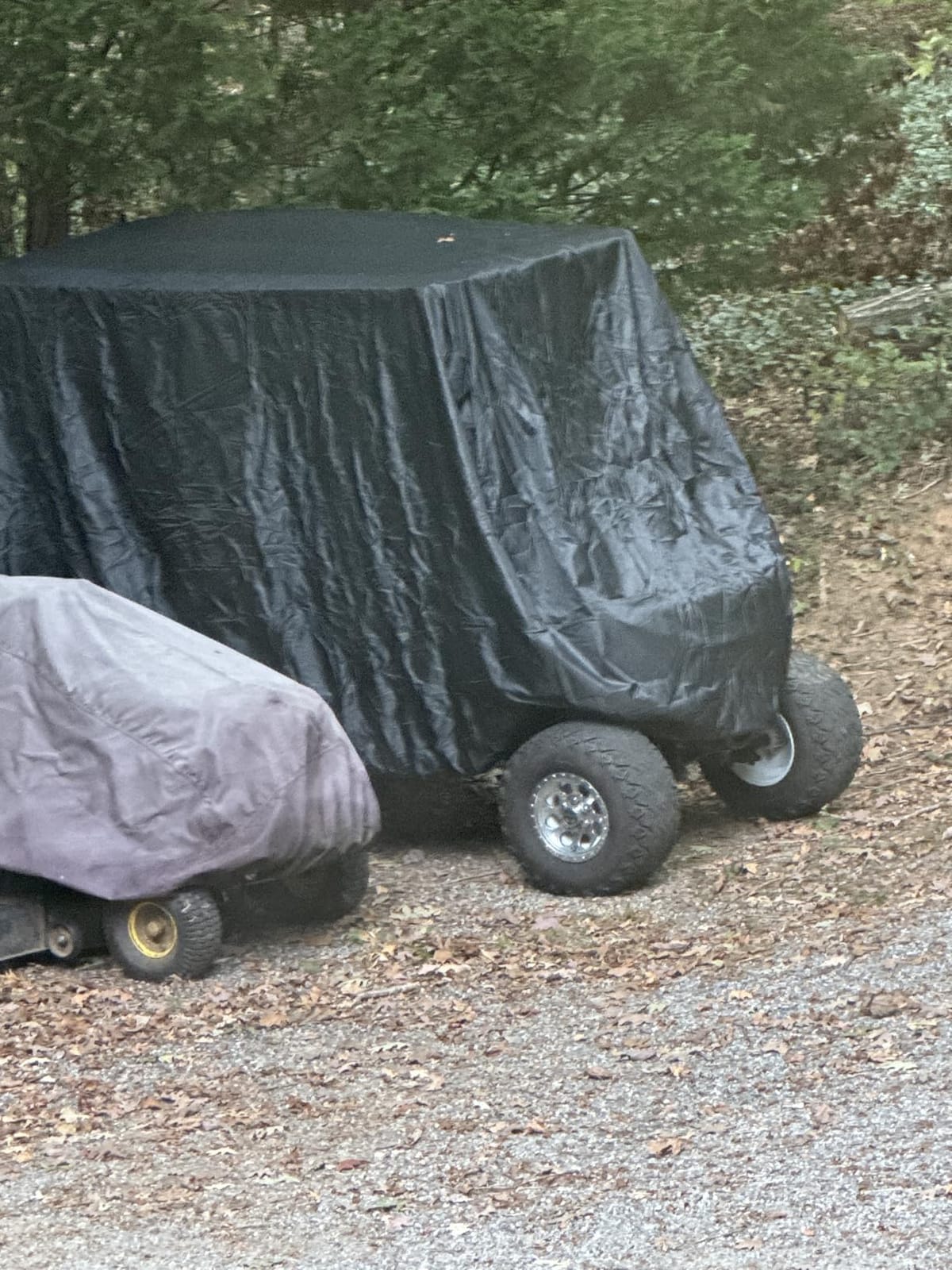 NEVERLAND Golf Cart Cover 4 Passenger for Club Car EZGO Yamaha Golf Carts | Heavy Duty 420D Durable Fabric, Waterproof Rear Zipper, Windproof Strap Dustproof UV resistant for 4 Seat Cart Up to 112 Inch customer photo 2