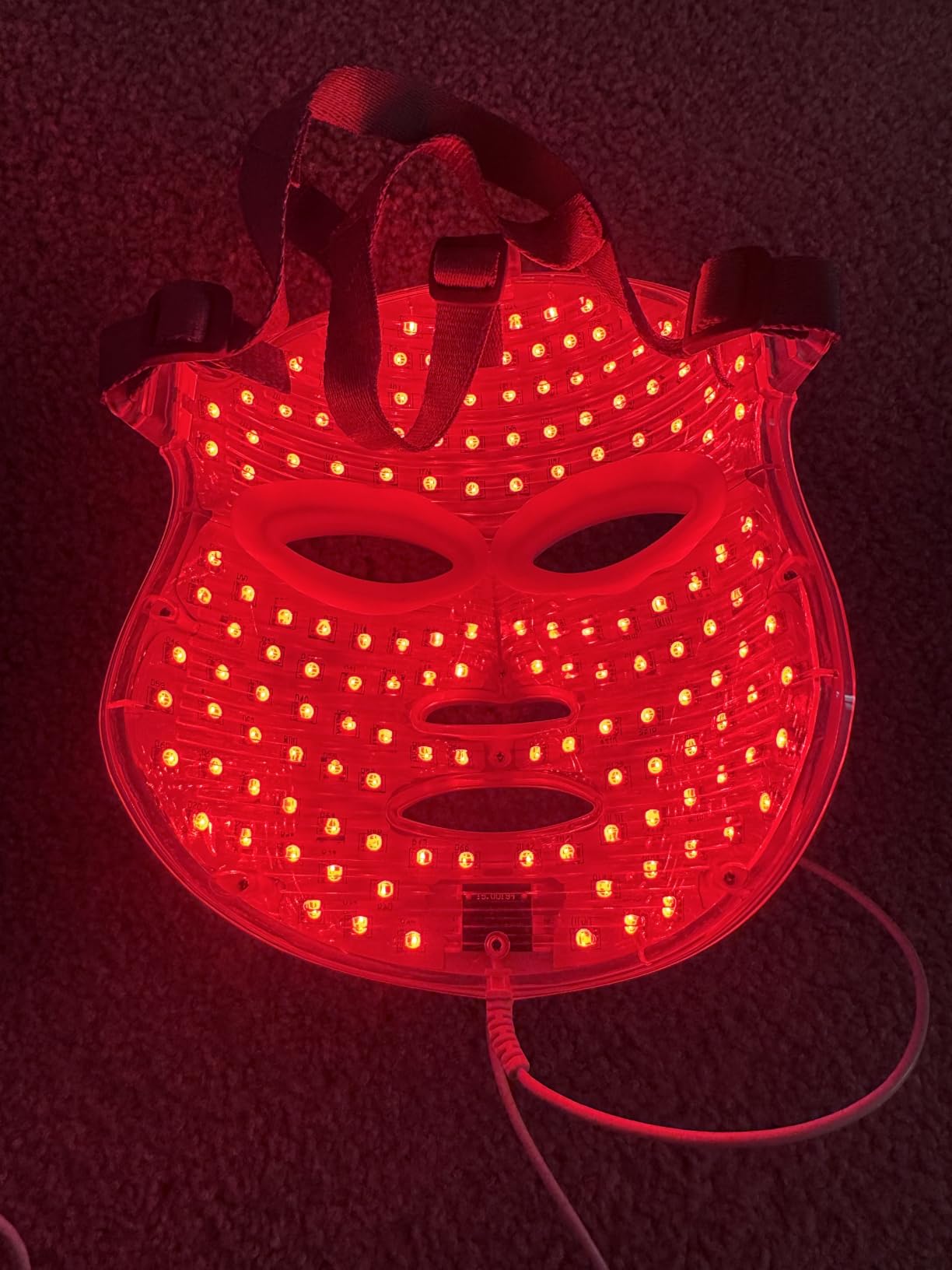 Aphrona FDA cleared LED Facial Mask MOONLIGHT PRO 7 Color Treatment Photon Mask, Red light Blue light for Acne Removal Wrinkle Reduction, led light therapy for face, 450 Powerful LED Chips customer photo 1