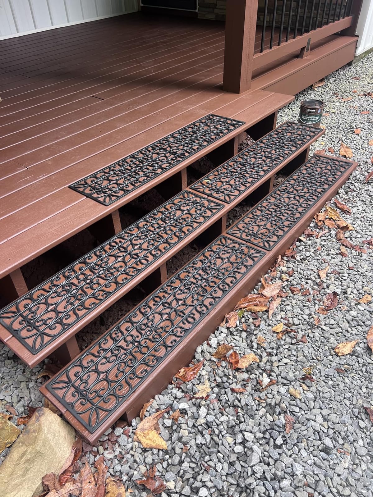 FINEHOUS Rubber Stair Treads Non-Slip Outdoor 35”x10” (5-Pack) – Anti-Slip Step Mat customer photo 2