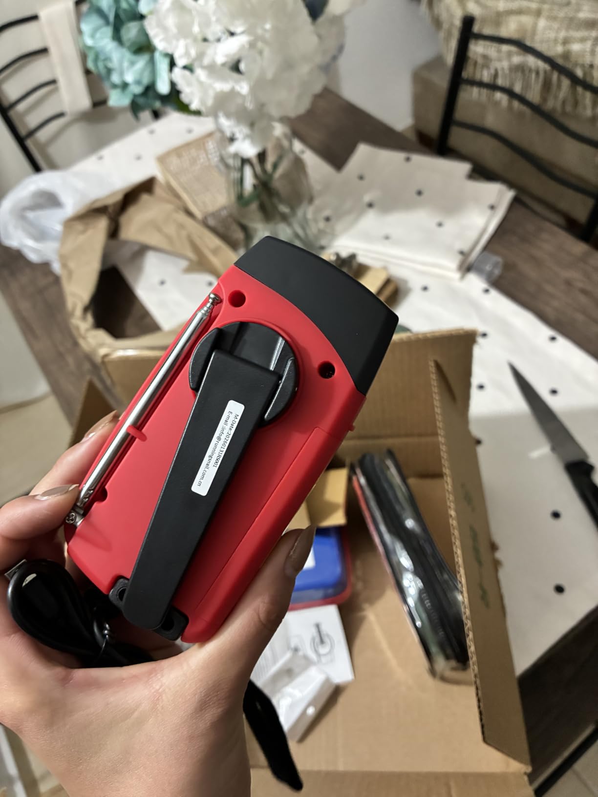 Emergency Radio with Flashlight & Reading Lamp, NOAA/AM/FM Weather Radio customer photo 1