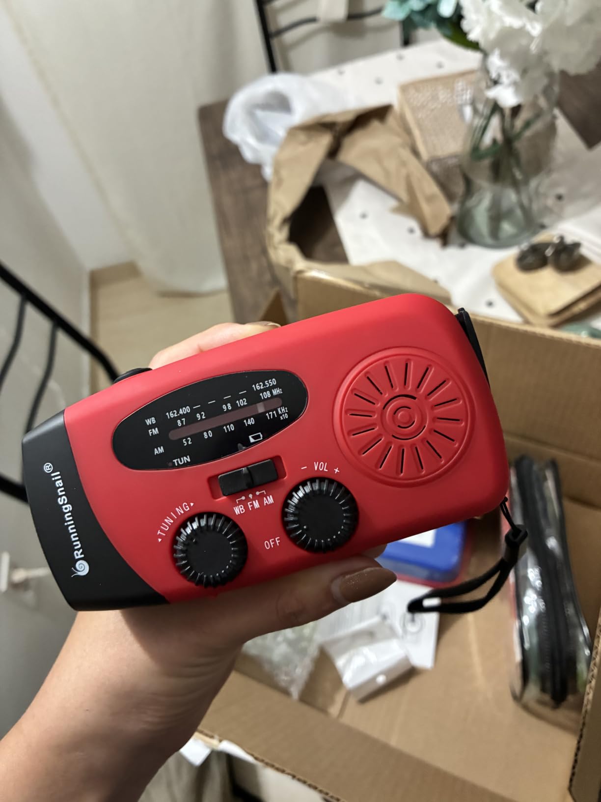 Emergency Radio with Flashlight & Reading Lamp, NOAA/AM/FM Weather Radio customer photo 2