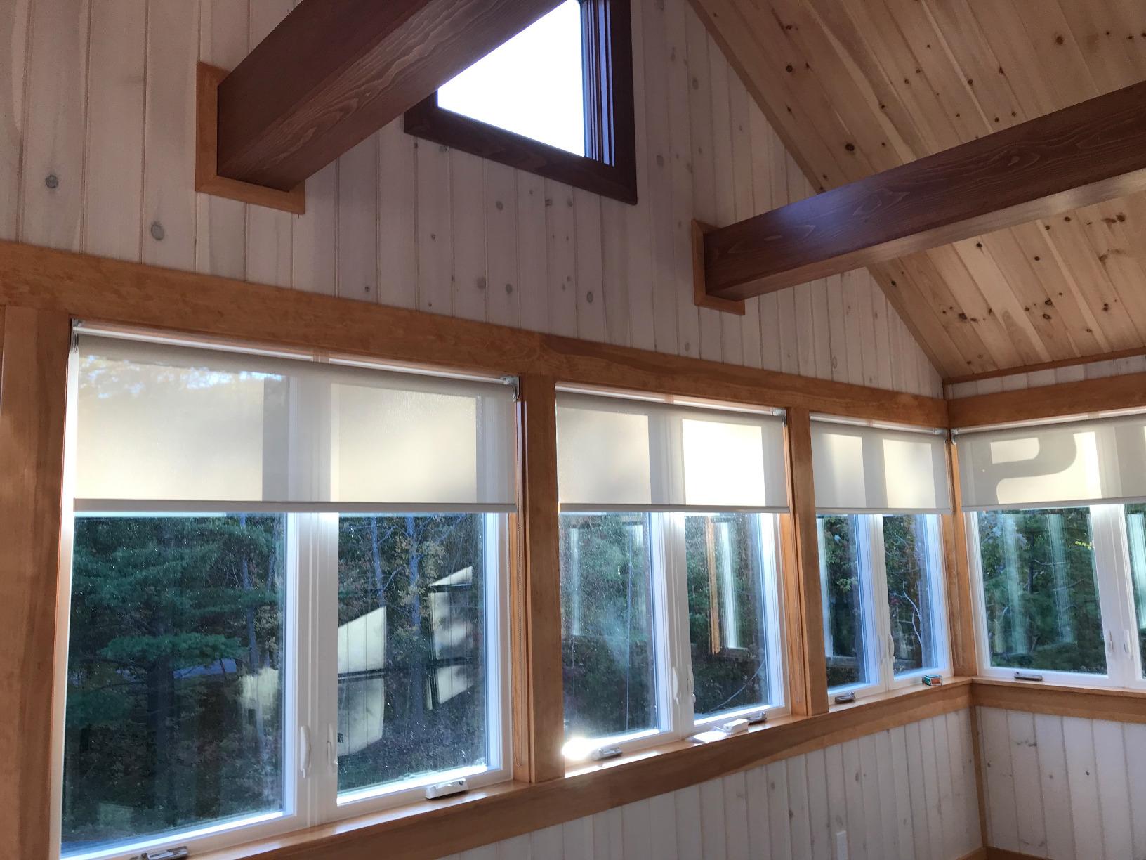 LETAU Solar Cordless Window Shades Blinds, Upgrade Light Filtering UV Protection, Flame Retardant, Water Proof, White, Window Roller Shades customer photo 1