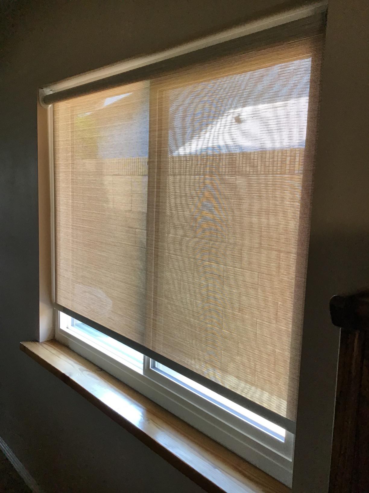 LETAU Solar Cordless Window Shades Blinds, Upgrade Light Filtering UV Protection, Flame Retardant, Water Proof, White, Window Roller Shades customer photo 2