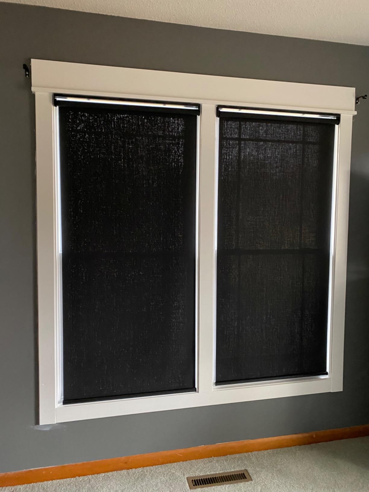 Linen Avenue Cordless 1% Solar Screen Standard Roller Shade, White 30 W x 66 H (Arrives 1/4