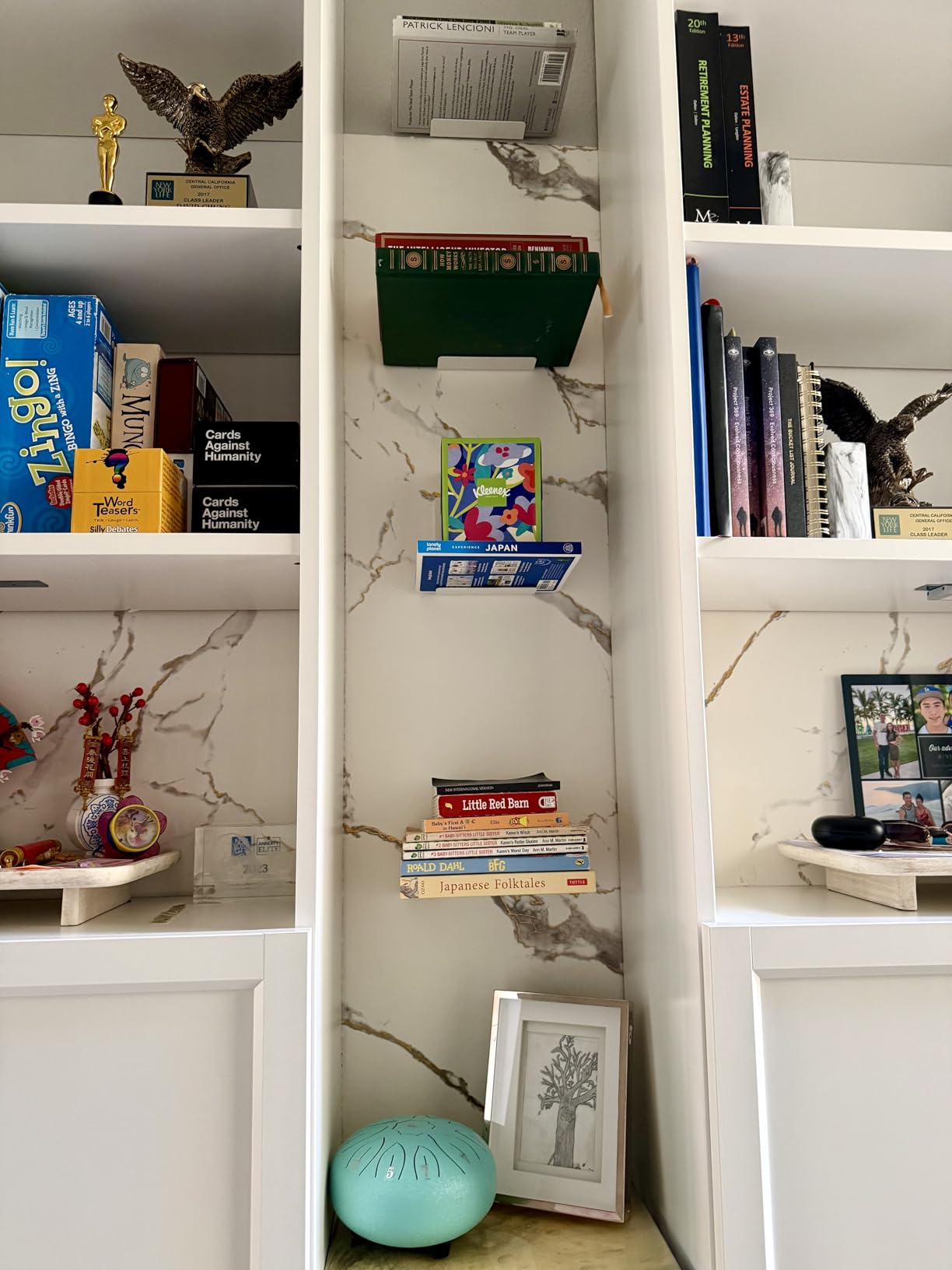 STORAGE MANIAC Invisible Floating Bookshelves Wall Mounted White customer photo 2