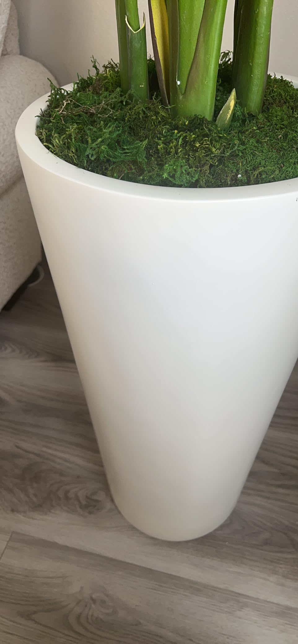 Dublin Tall Round Cylinder Fiberglass Planter (D:15