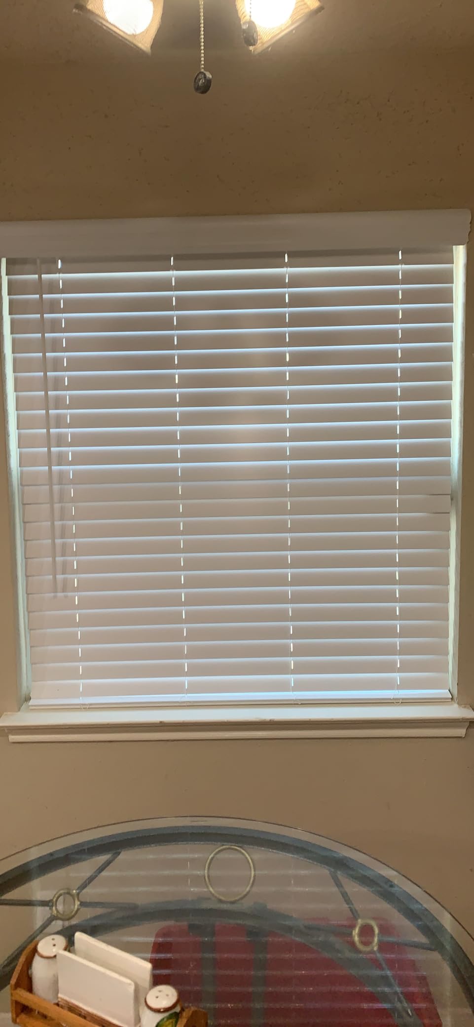 Linen Avenue Customizable Cordless Faux Wood Blind White 36 to 41 W x 56 H, Outside Mount customer photo 1