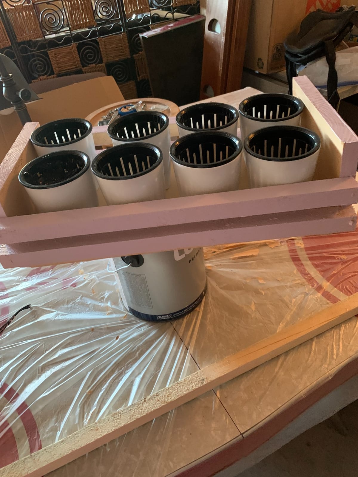 OJYUDD 8 Pack 4 Inch Self Watering Plastic Planter with Inner Pot White Flower Plant Pot,Modern Decorative Flower Pot for All House Plants,Flowers,Herbs,African Violets customer photo 2