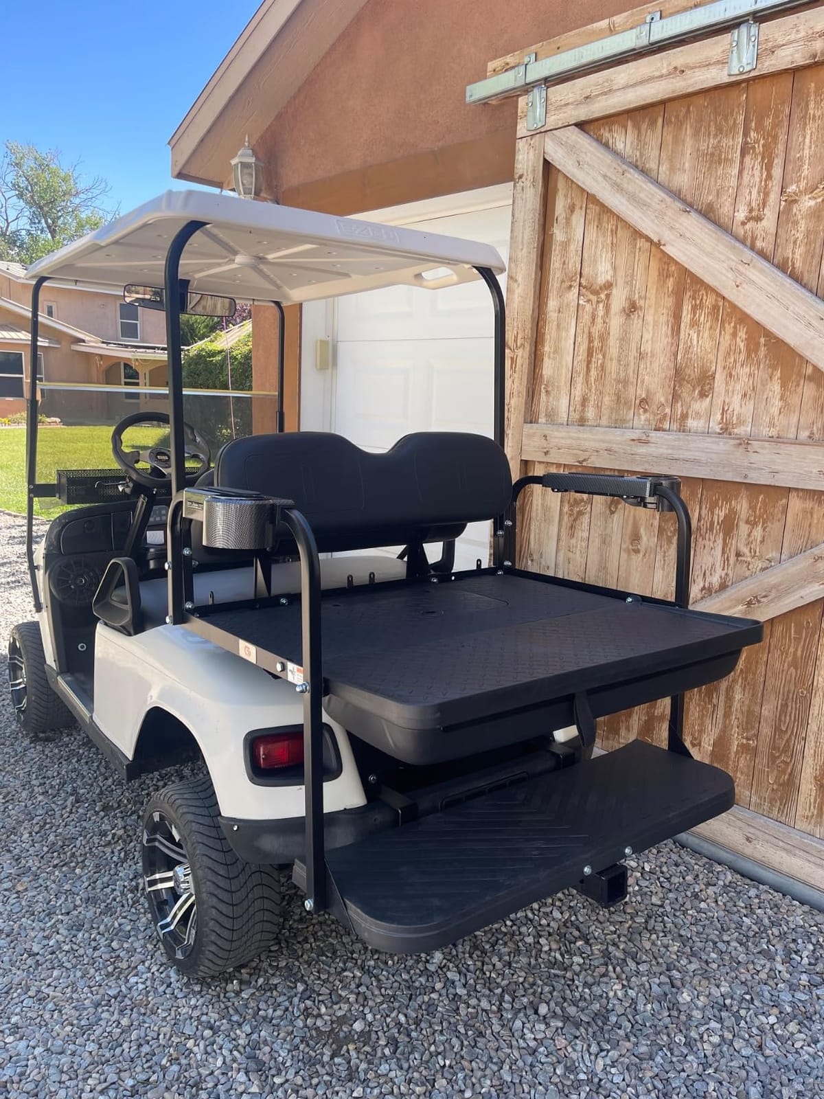 GTW MACH3 EZGO TXT Golf Cart Rear Flip Seat Kit with Steel Frame (1995-Up) customer photo 1