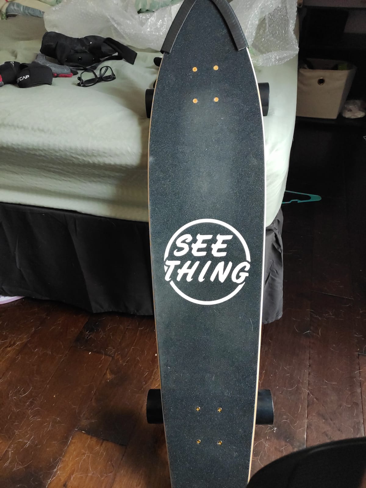 seething 42 Inch Longboard Skateboard Complete Cruiser Pintail, The Original Artisan Maple Skateboard Cruiser Pintail for Cruising, Carving, Free-Style and Downhill customer photo 1