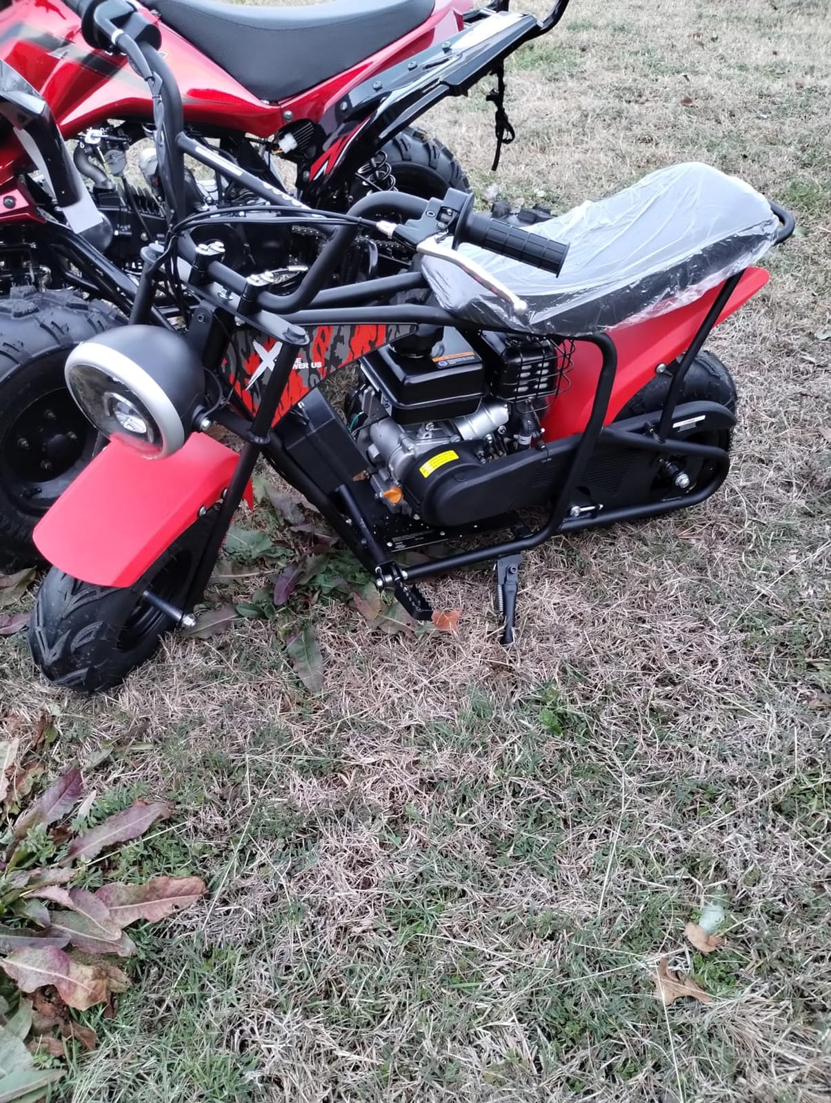 XtremepowerUS Mini Bike 4-Stroke Gas Prowered Off Road Trail Bike Dirt Mini Motorcycle Ride on 99cc 3.5HP Blue (Red) customer photo 2